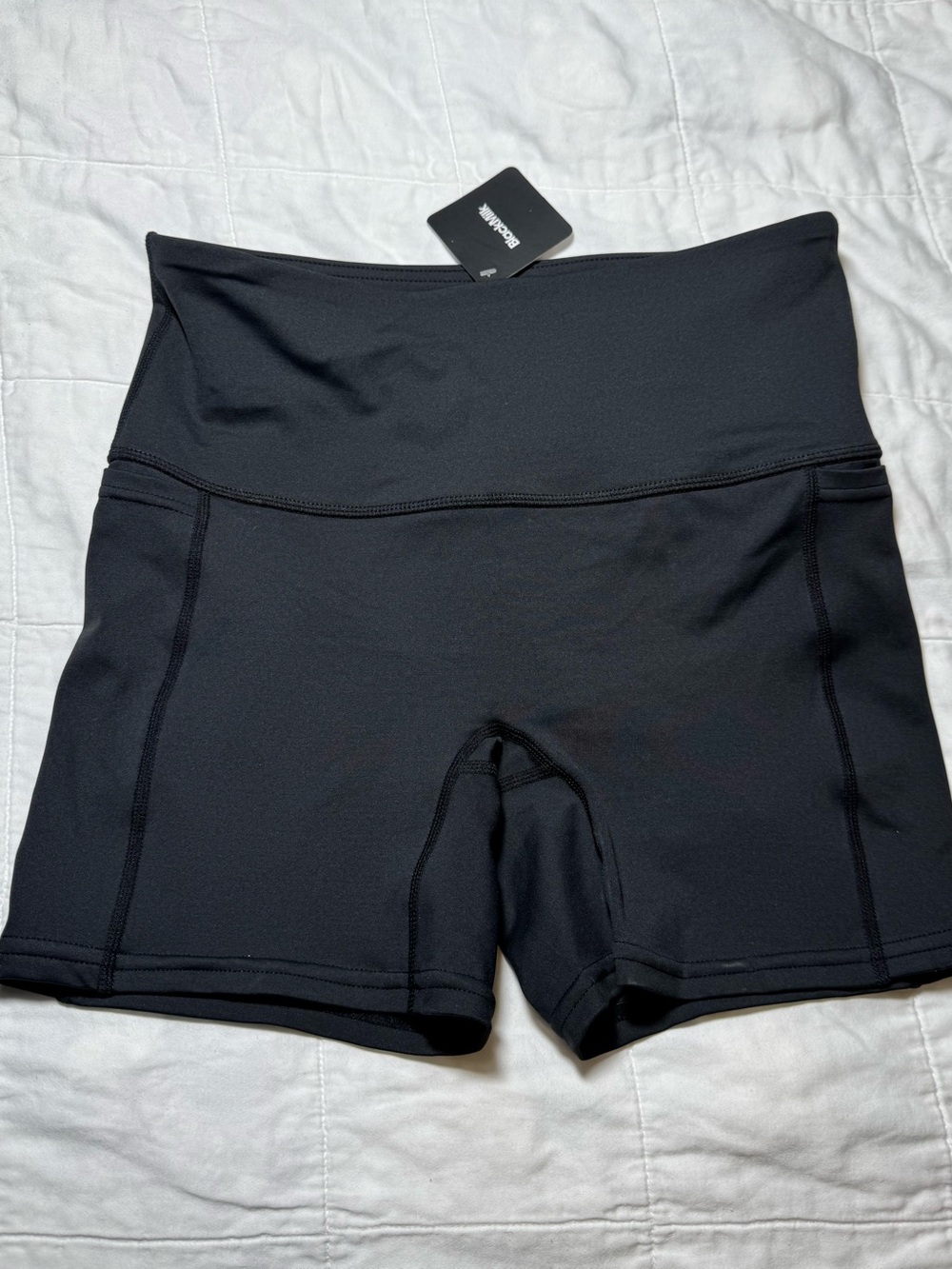 NWT Blackmilk Women’s Black High-Waist Performance Bike Shorts